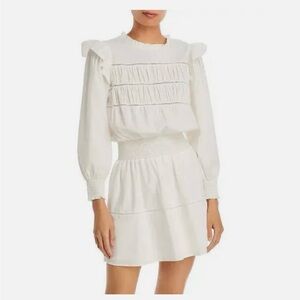 Rails White Ruffle Dress